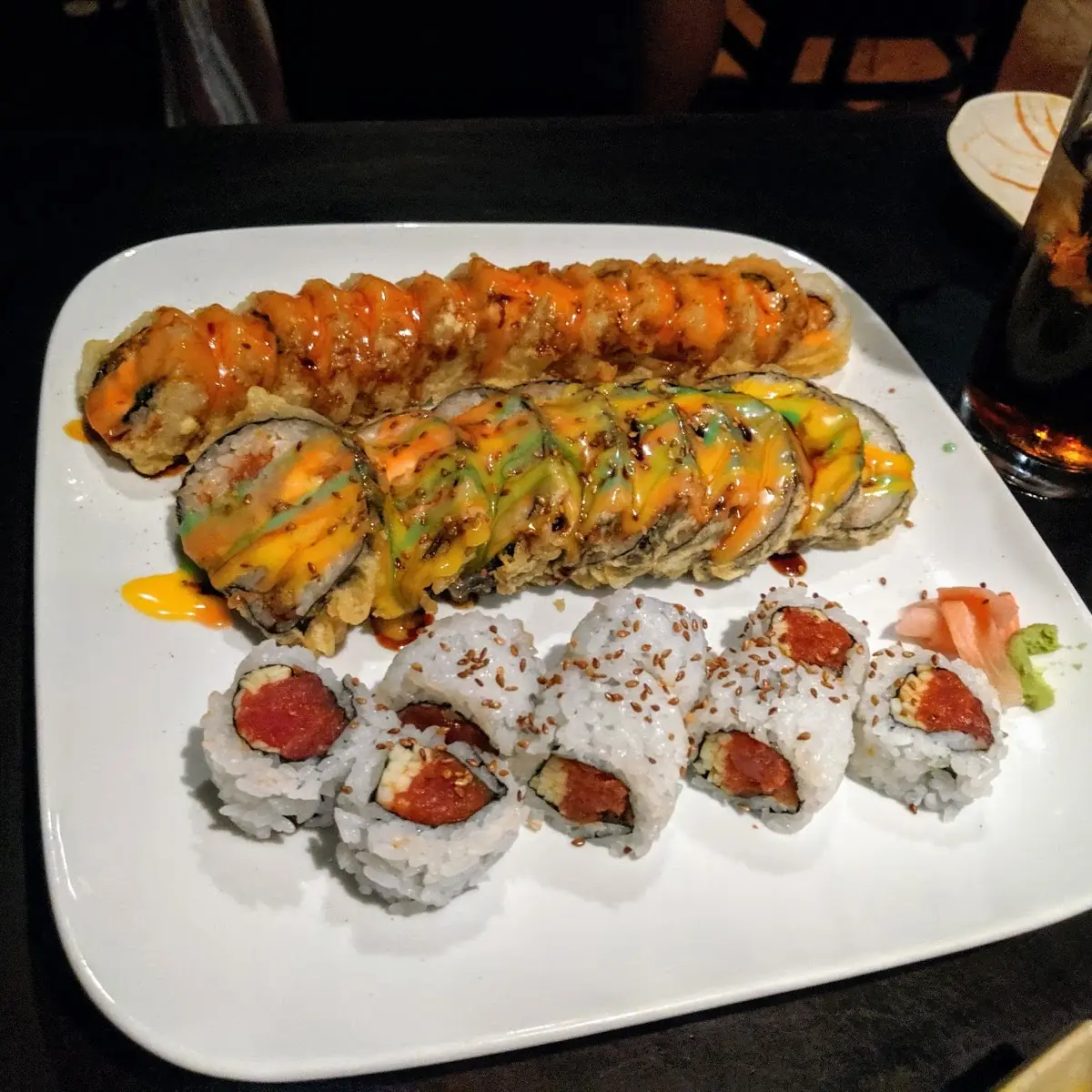 Sun Fire Roll Fat Tuesday Roll Spicy Tuna Roll