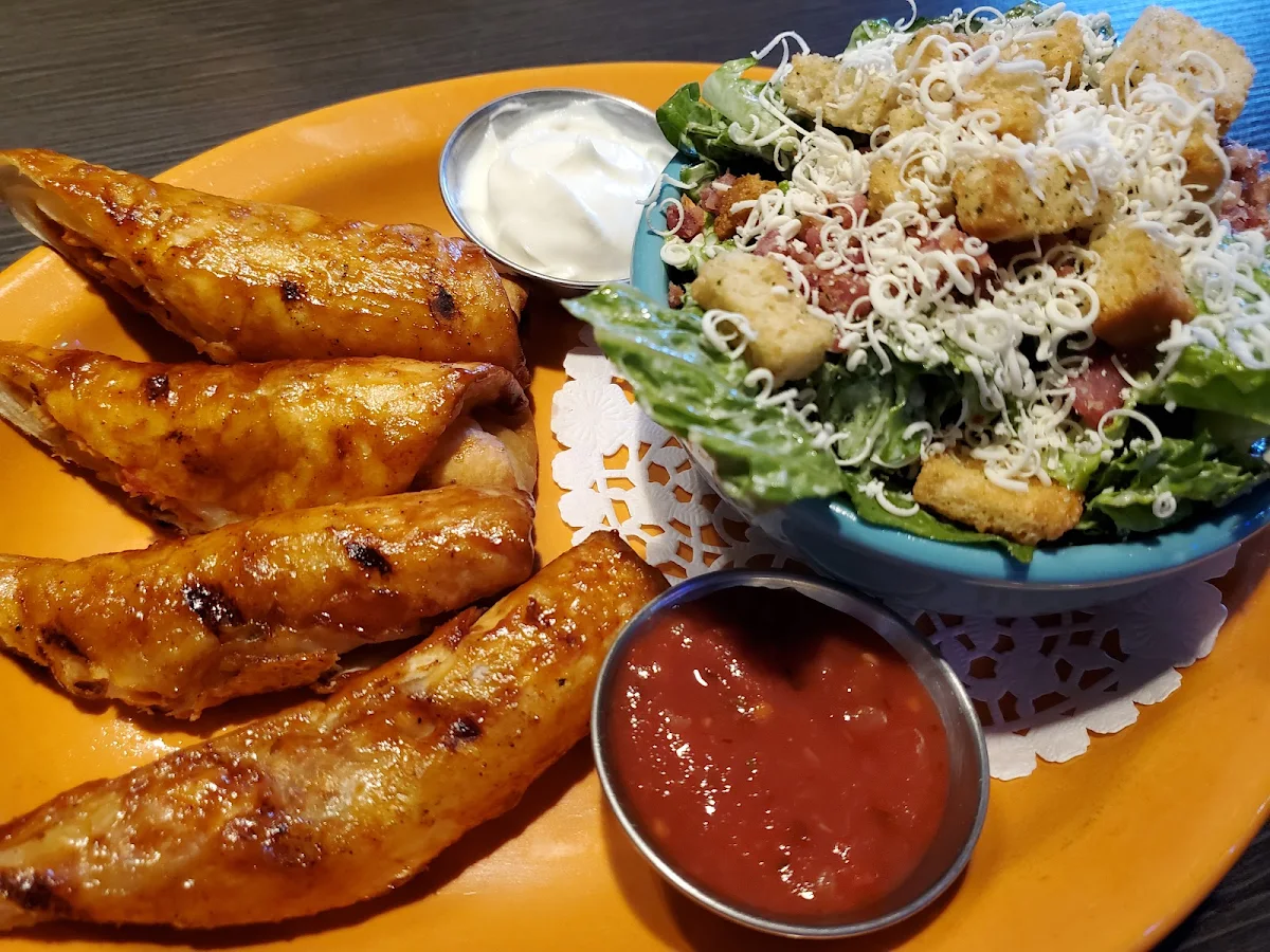 Chicken Taquitos with Caesar Salad