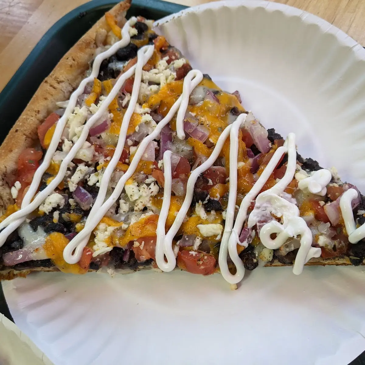 Black Bean Pizza Slice
