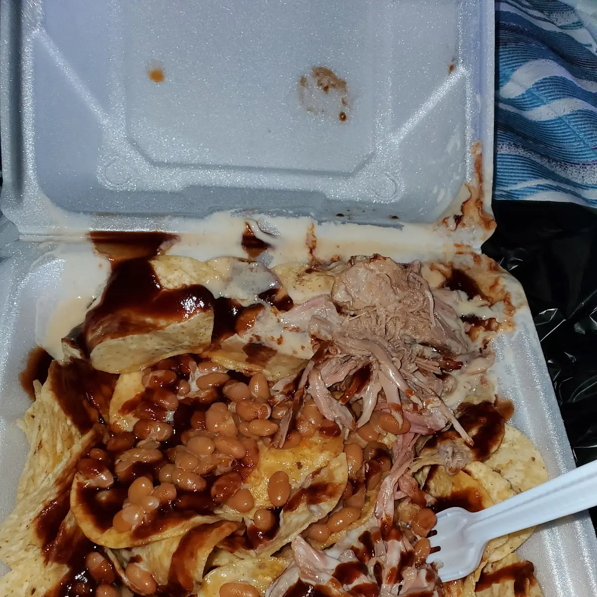 Pulled Pork Nachos Con Queso
