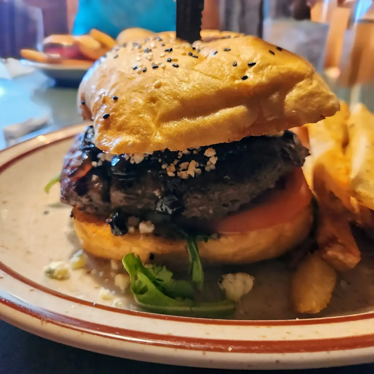 Balsamic and Blue Cheese Burger