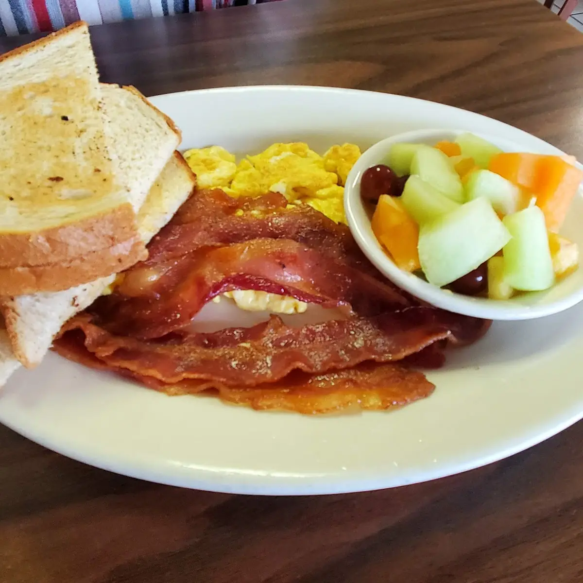 Bacon and Eggs with Sourdough Toast