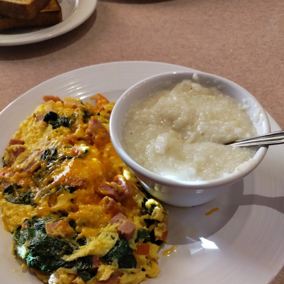 Spinach Turkey Sausage and Cheese Omelette