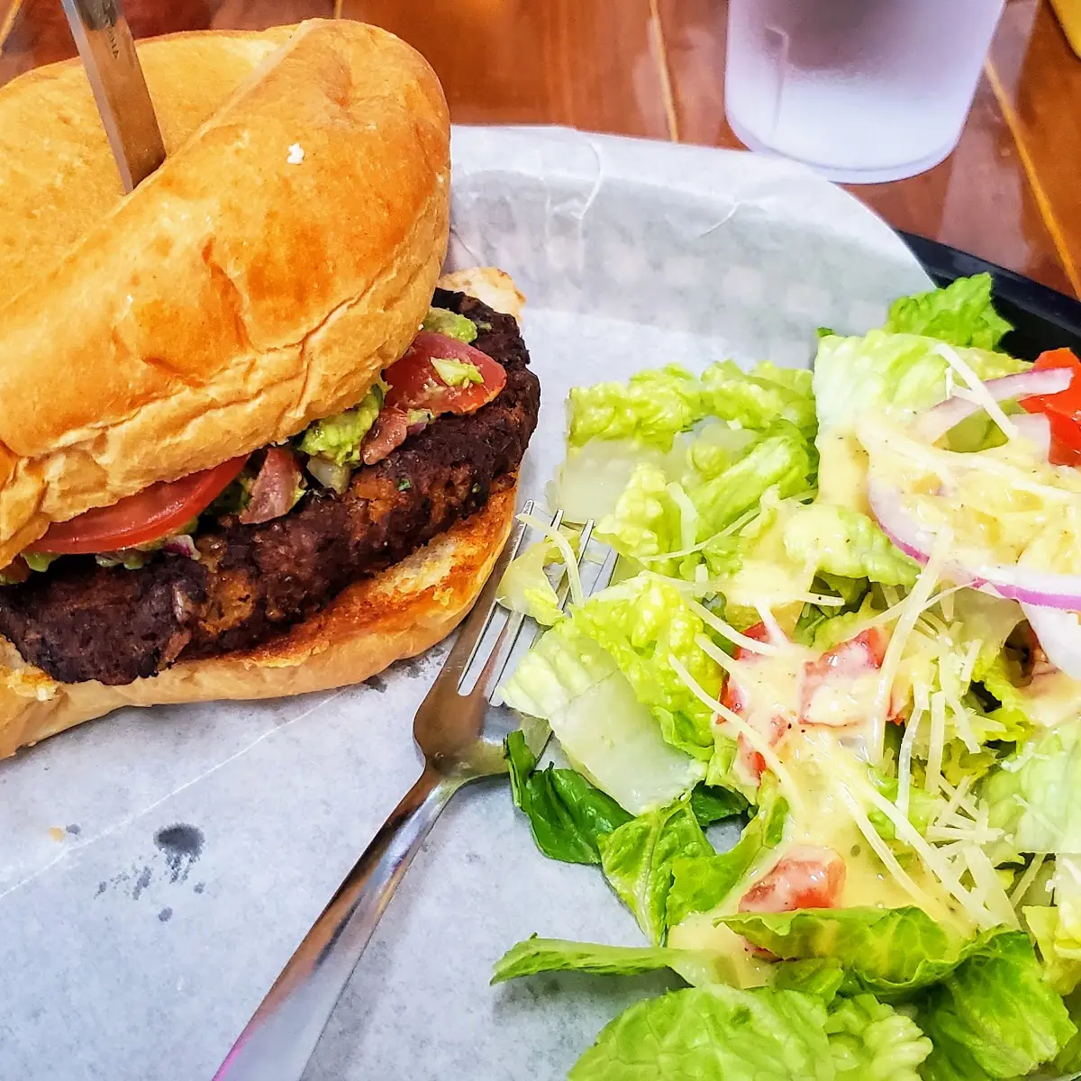 Veg Burger Black Bean and Avocado