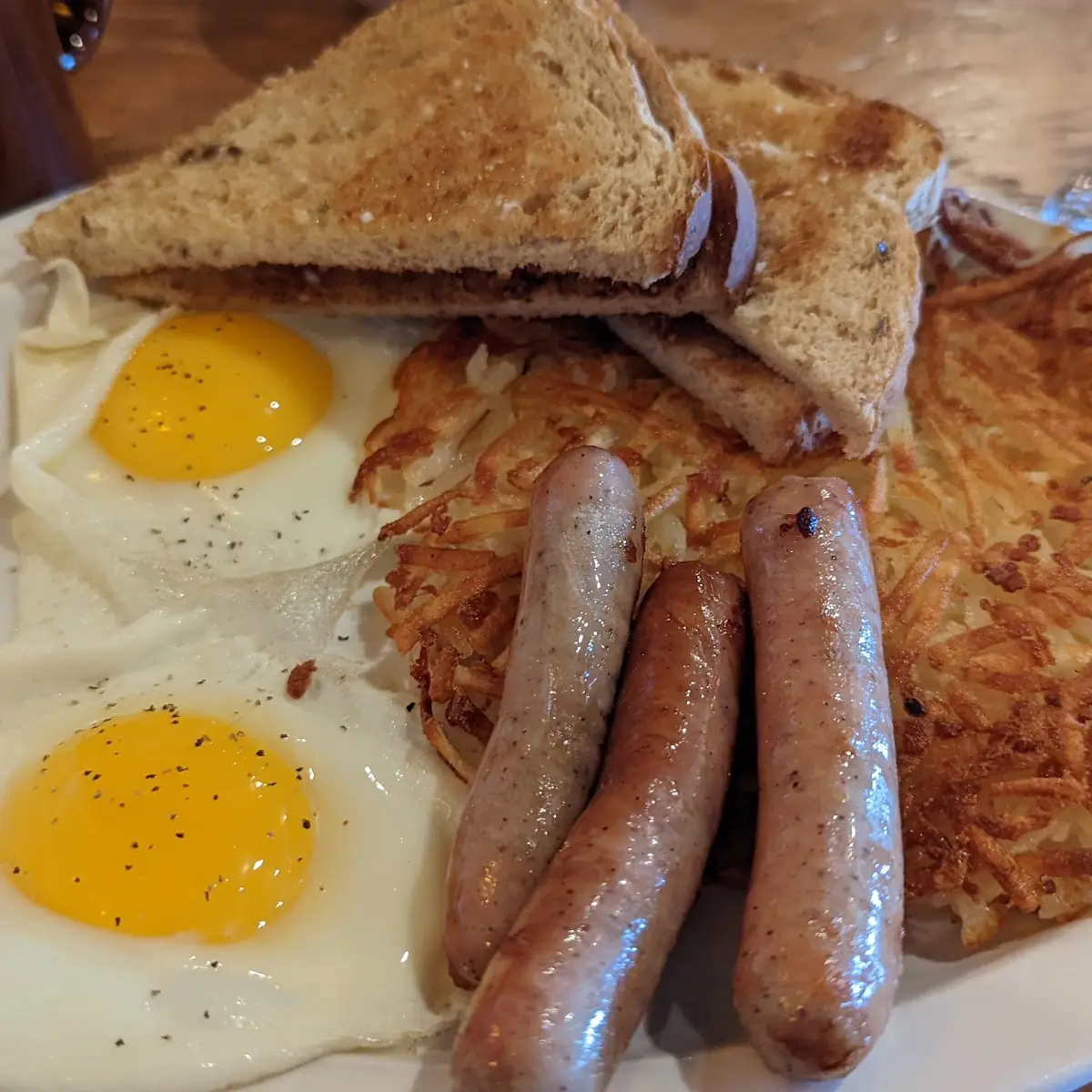 Breakfast Eggs Sausage Hash Browns