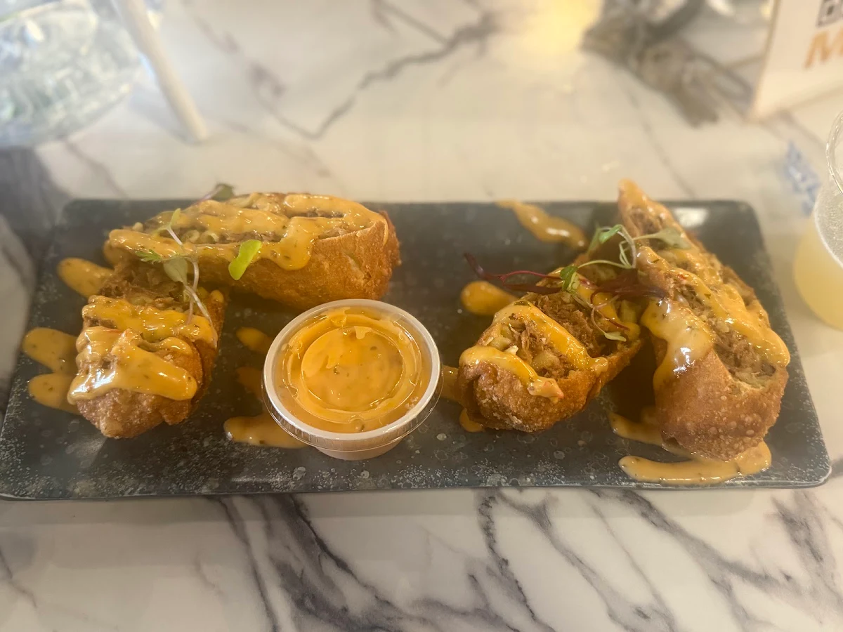 Oxtail and Mac Egg Rolls