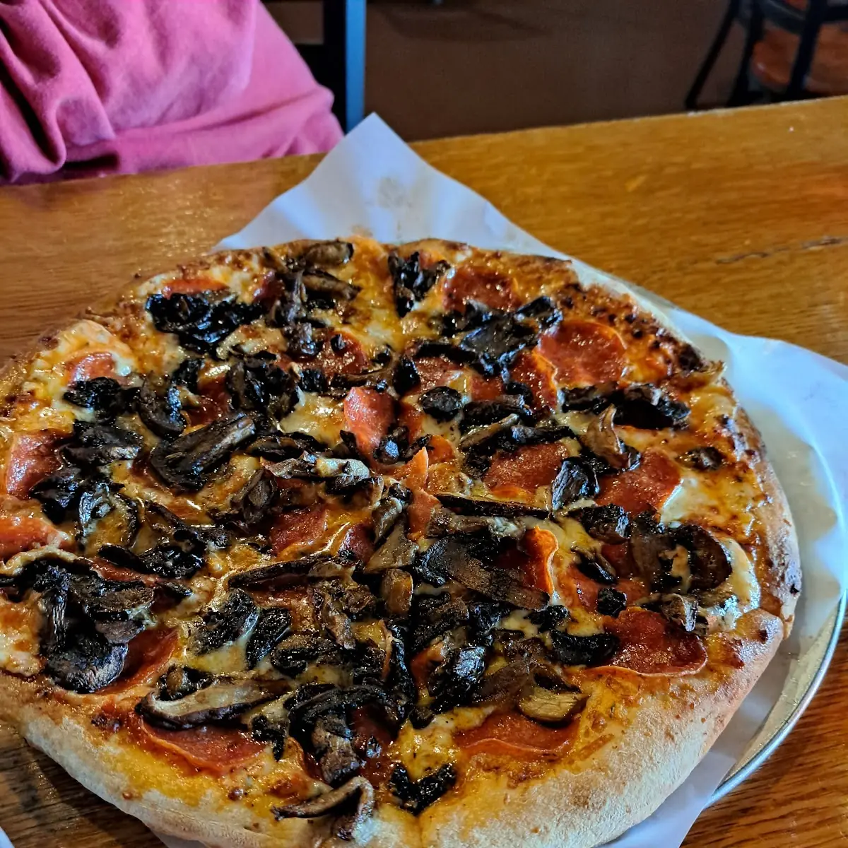 Mushroom Pepperoni Pizza