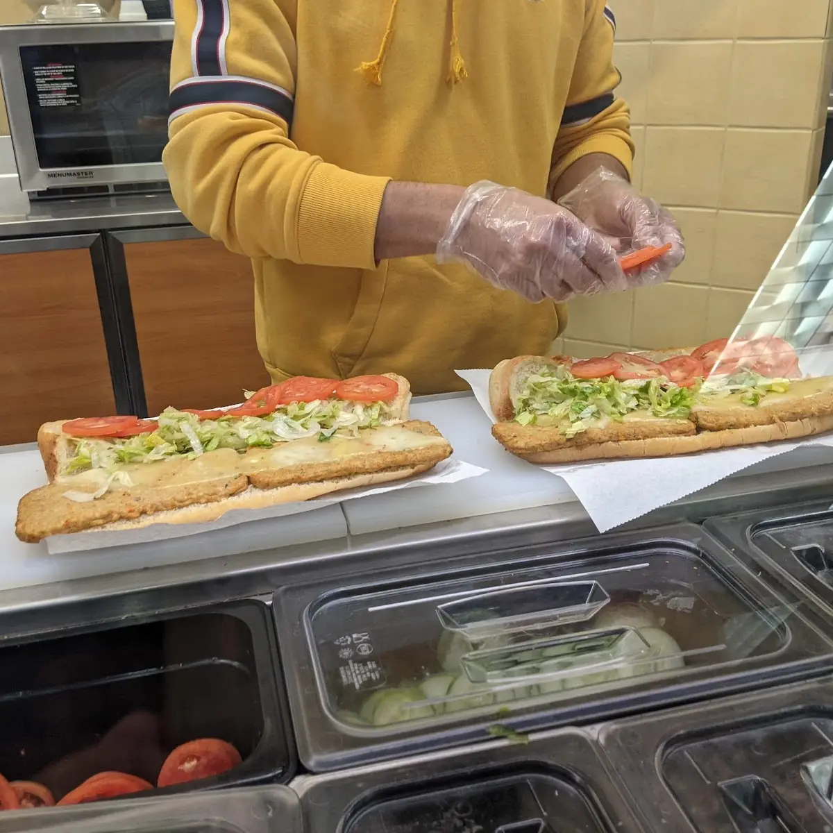 Veggie Patty Submarine Sandwich