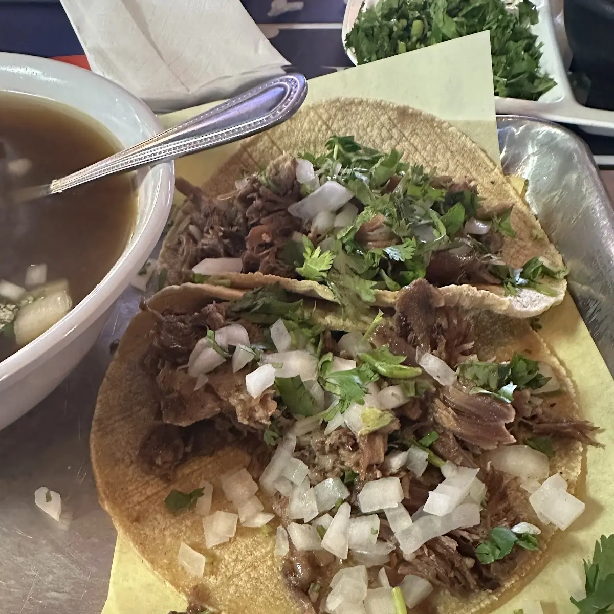 Tacos de Barbacoa de Borrego