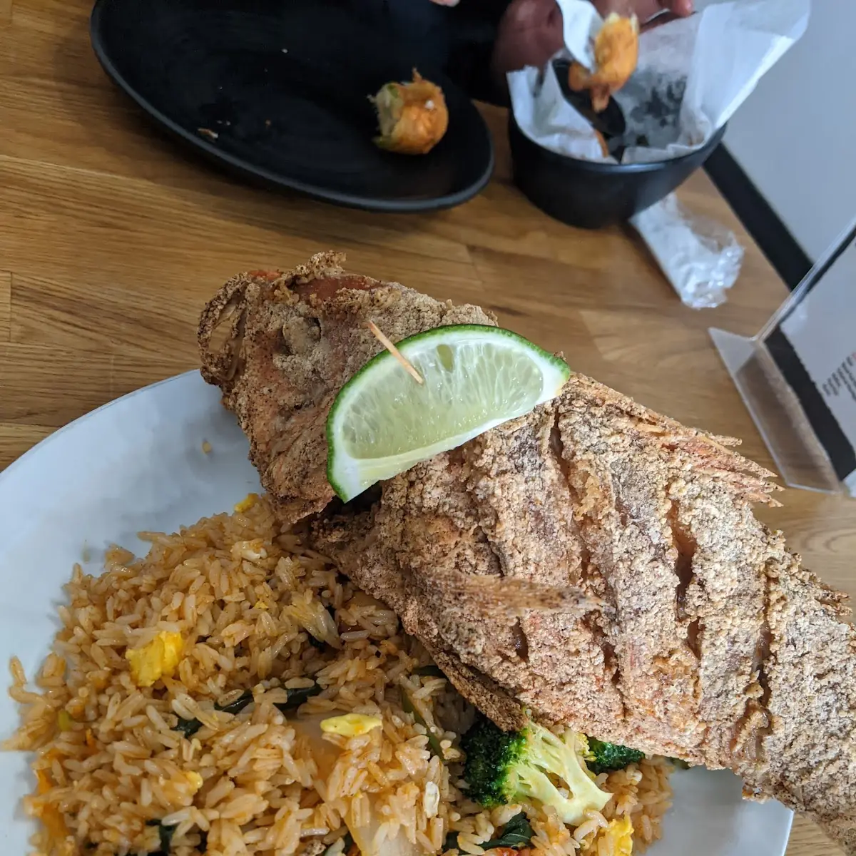 Fried Snapper and Thai Basil Rice