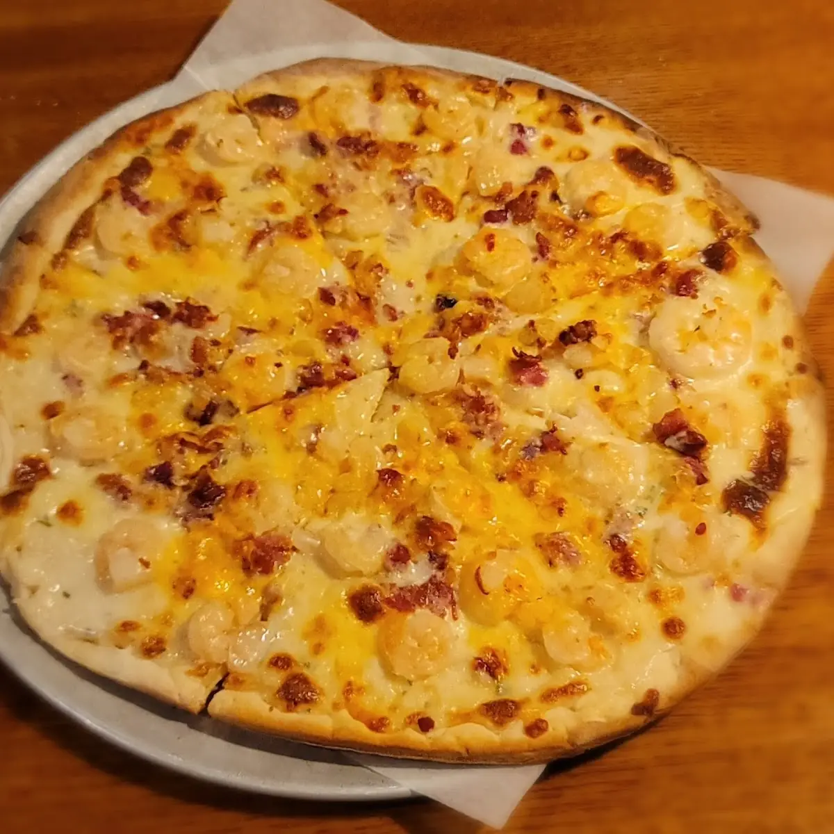 Shrimp Alfredo Pizza