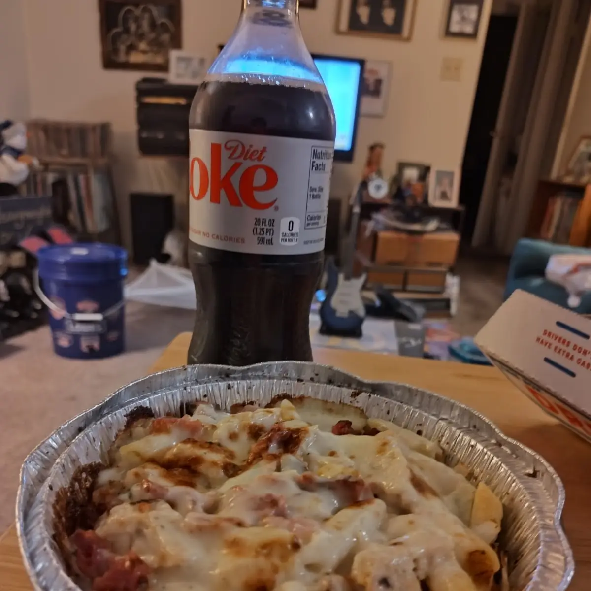 Chicken Carbonara Pasta Diet Coke