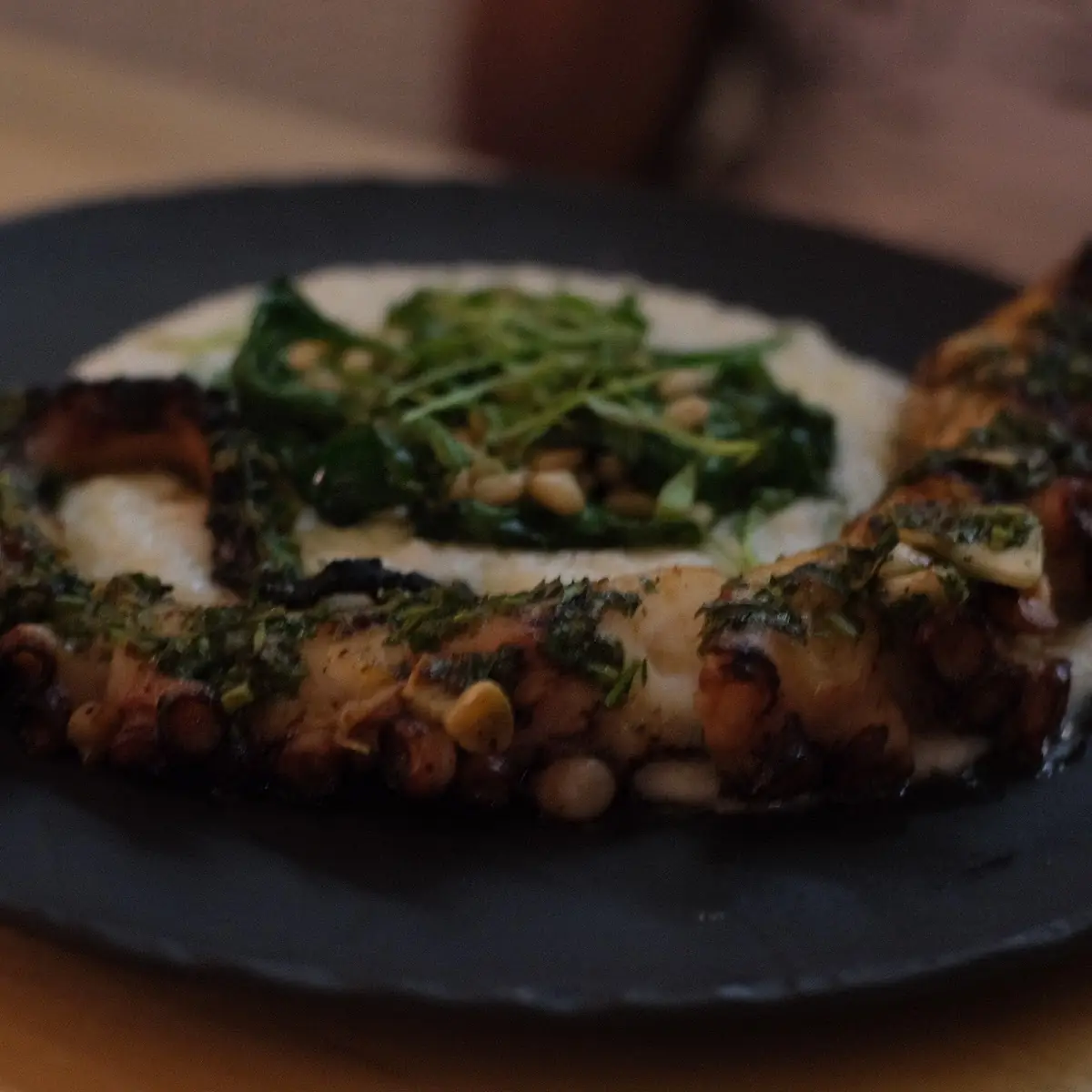 Grilled Octopus with Polenta