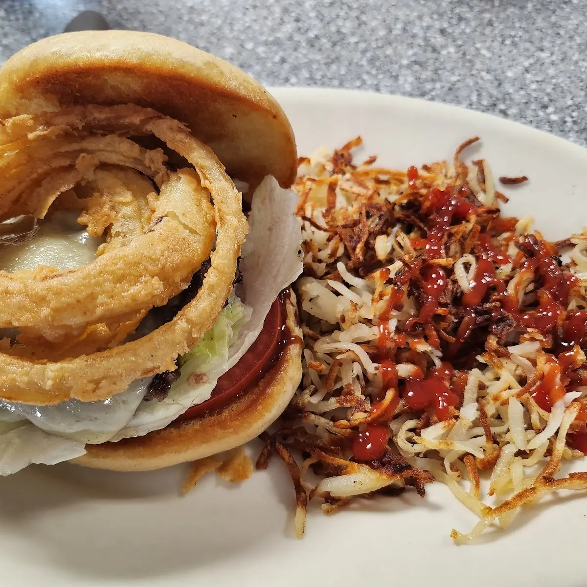 Cowboy Burger and Hash Brown