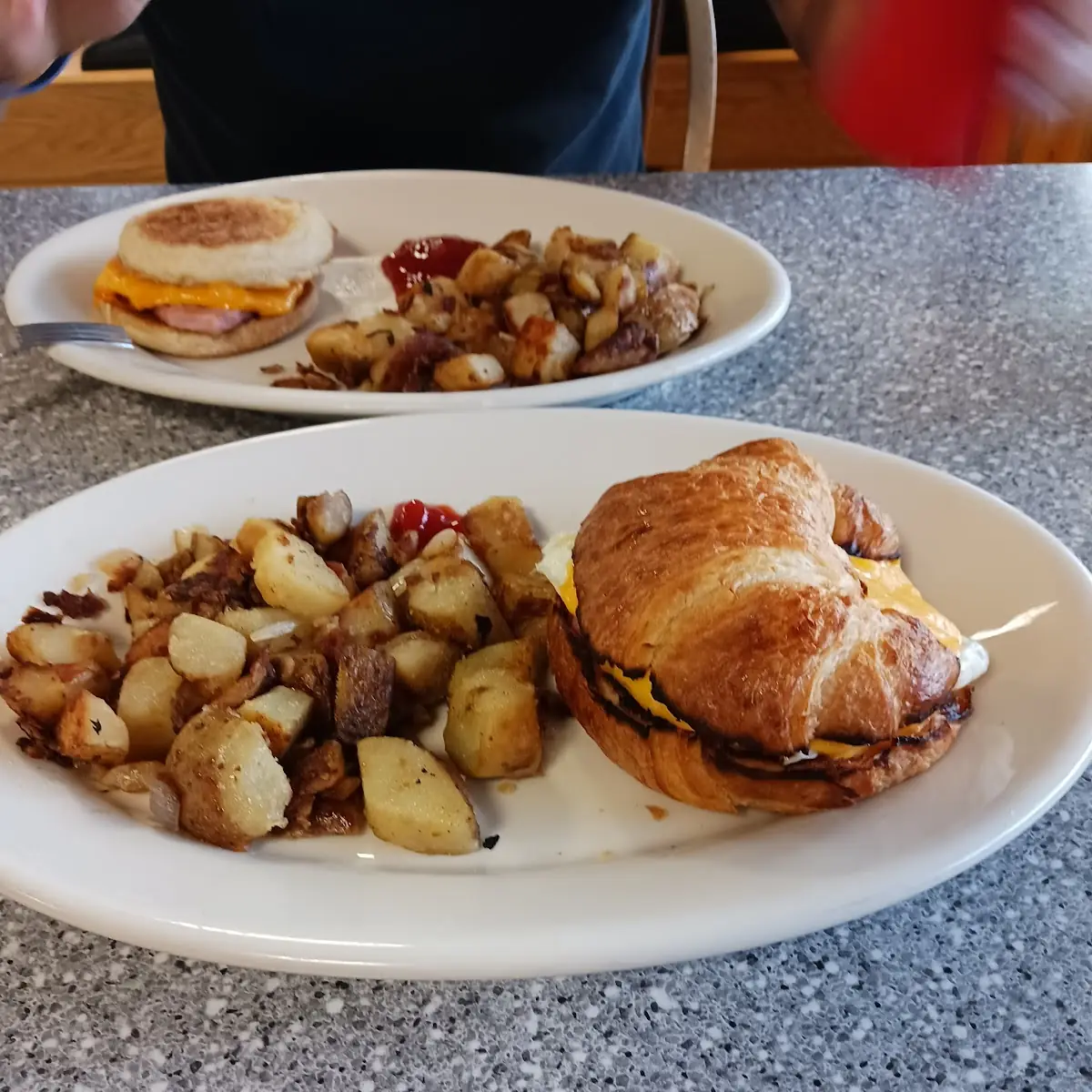 Ham Egg and Cheese Croissant Sandwich