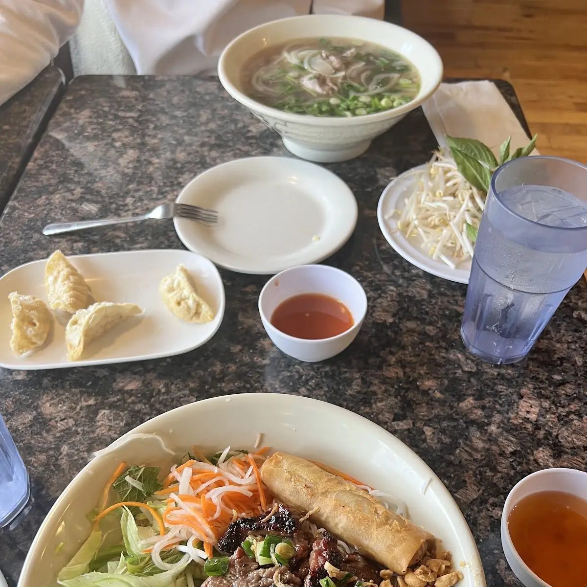 Lemongrass Pork and Eggroll Vermicelli Bowl