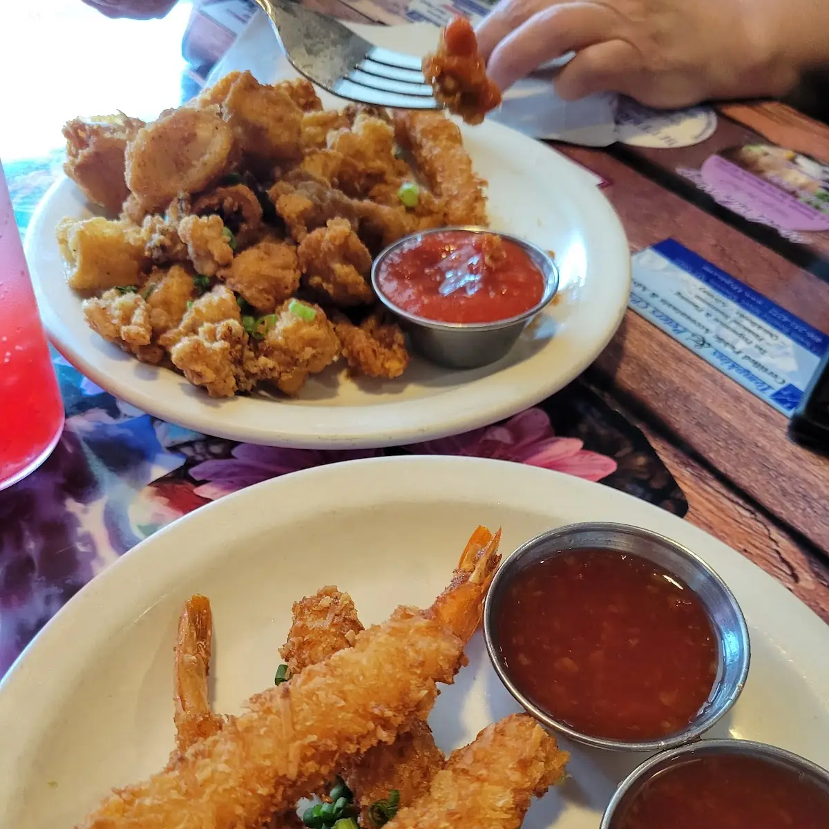 Calamari and Coconut Shrimp