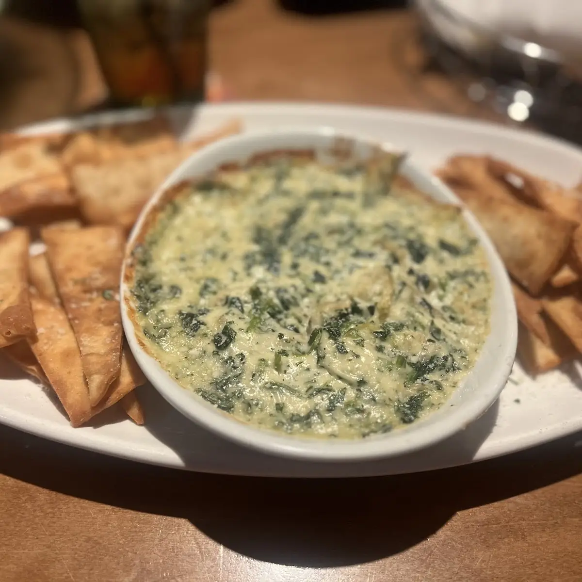Spinach Artichoke Dip with Chips