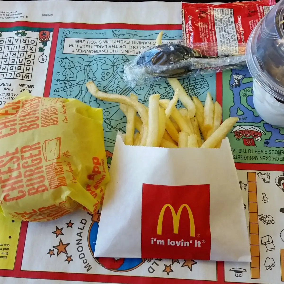 Double Cheeseburger and Fries