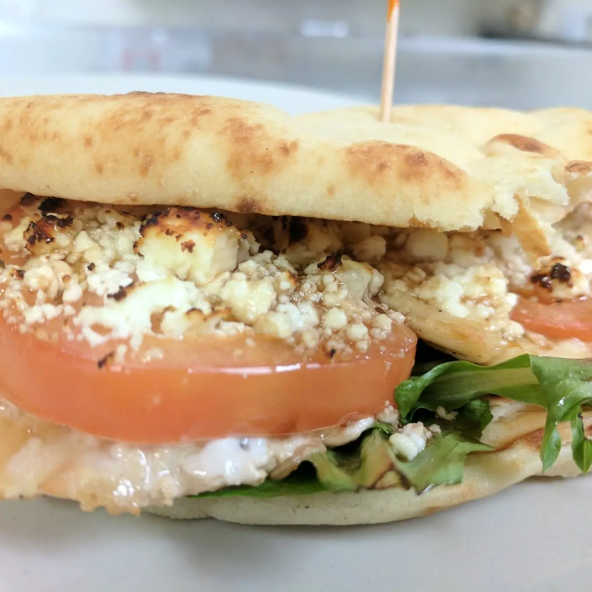 Montreal Chicken Flatbread Sandwich