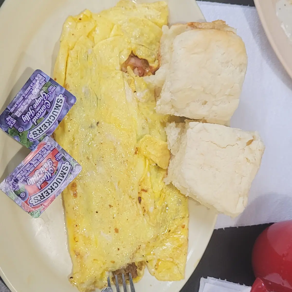 Southwest Omlet with Homemade Biscuits