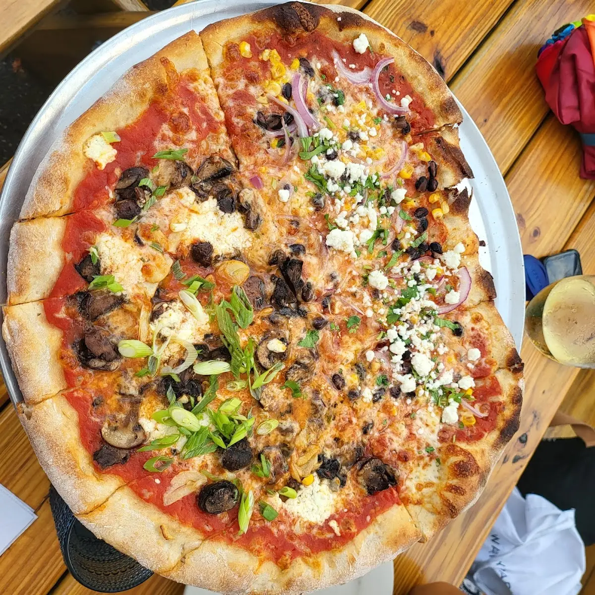 Half Mushroom Pizza Half Veggie Special