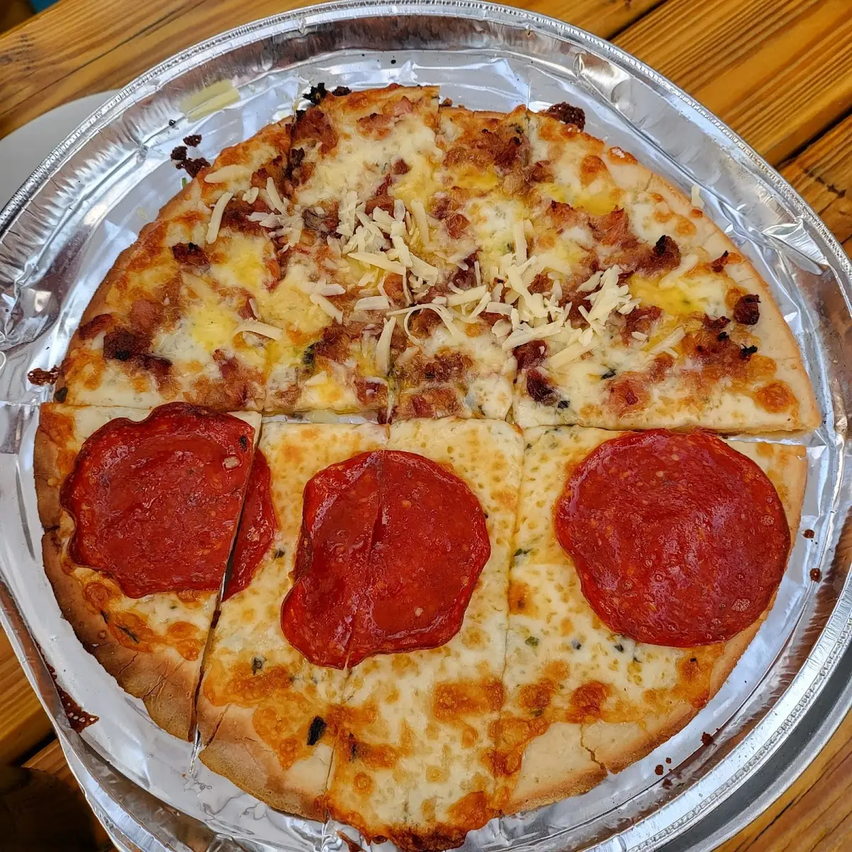 Half Pepperoni Half Maple Bacon