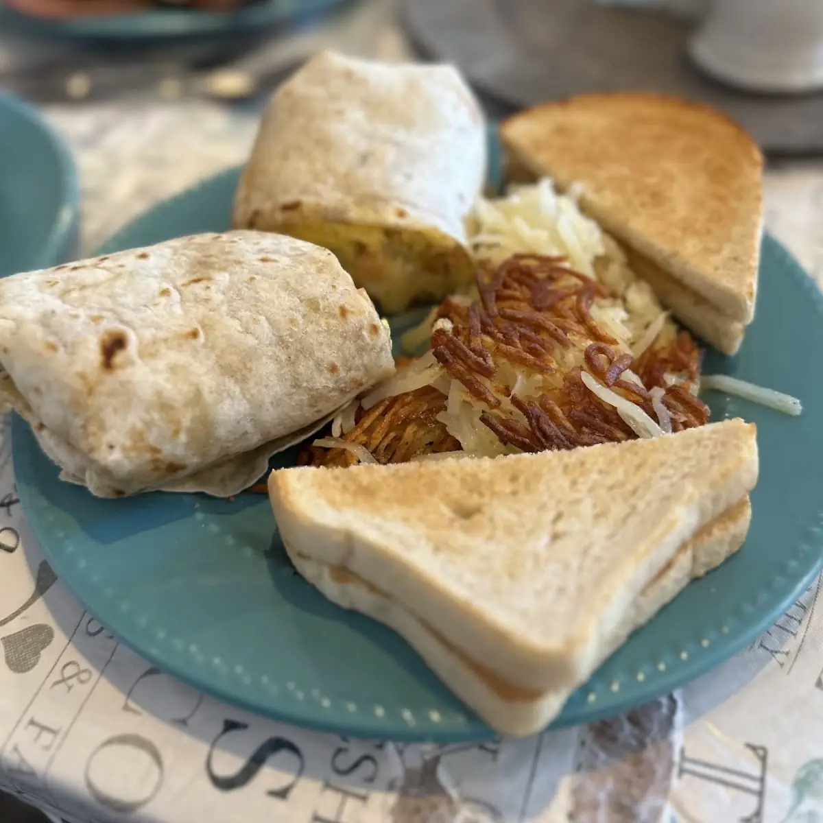 Breakfast Burrito with Hash Browns