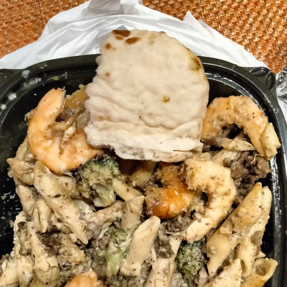 Steak and Shrimp Alfredo