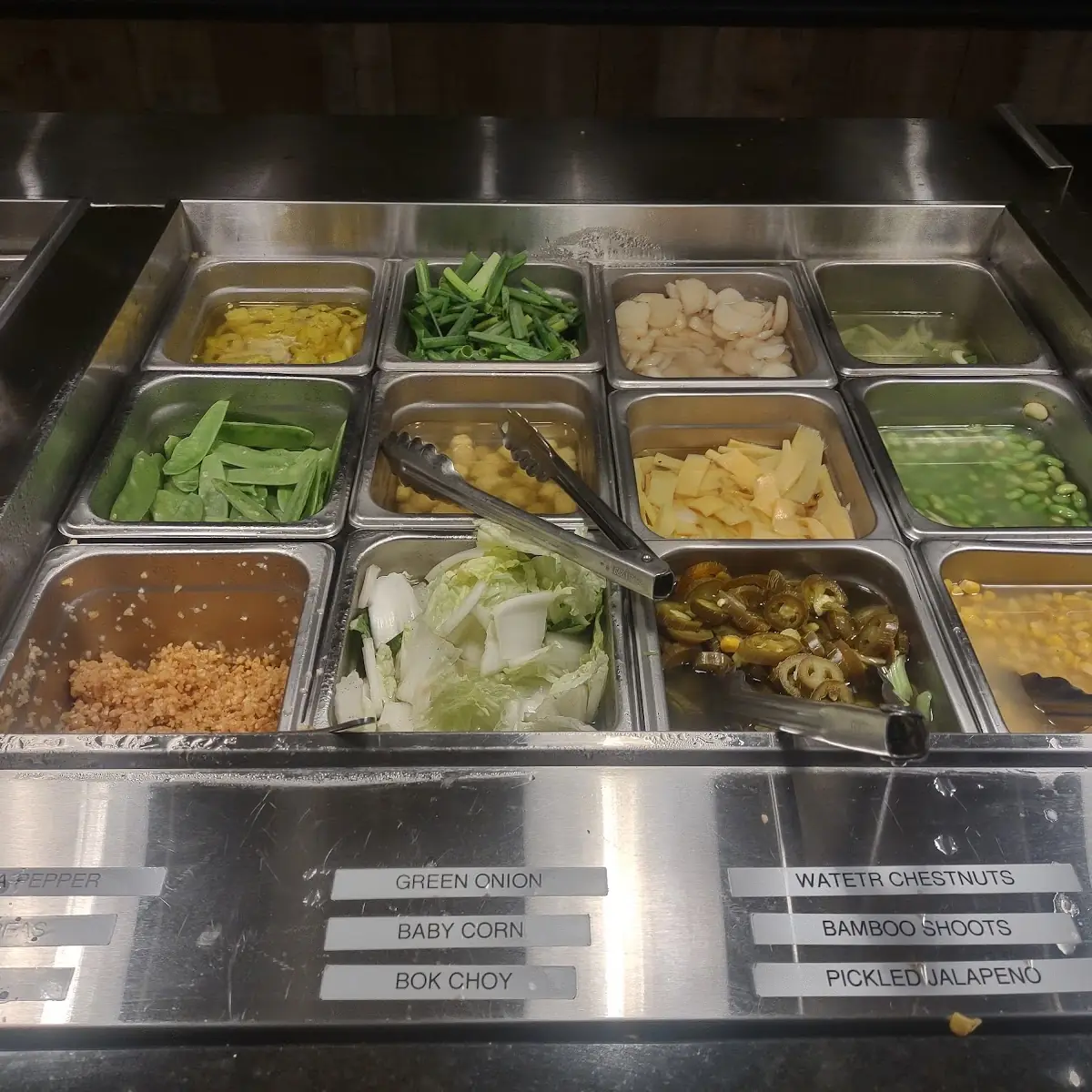 Mongolian Grill Topping Selection