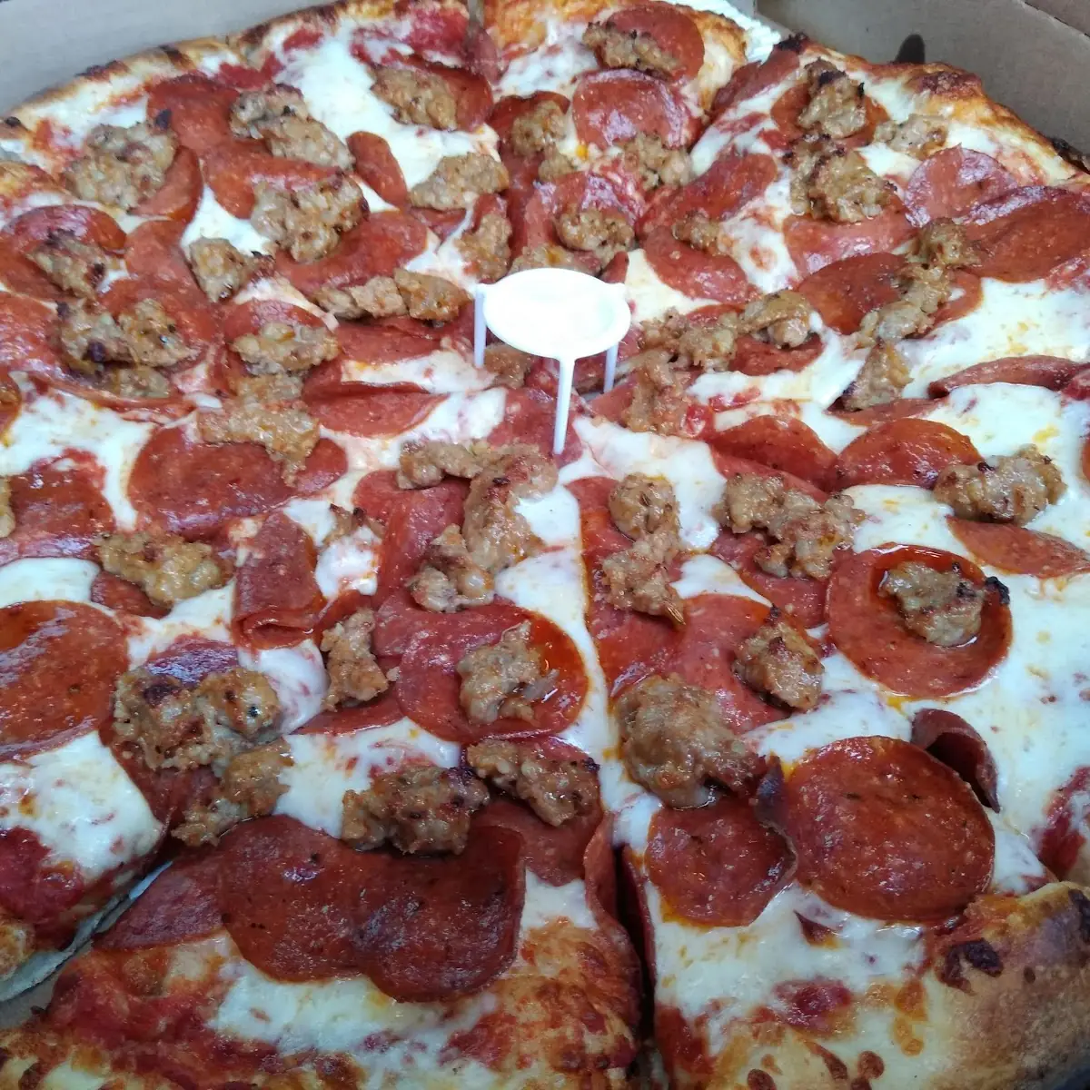 Pepperoni and Sausage Pizza