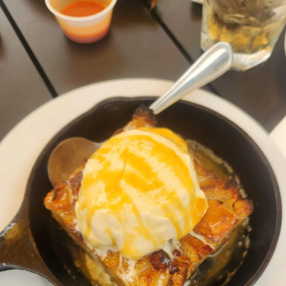 Cast-Iron Bread Pudding