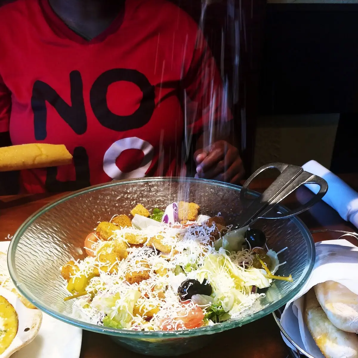 Salad with Bread Sticks