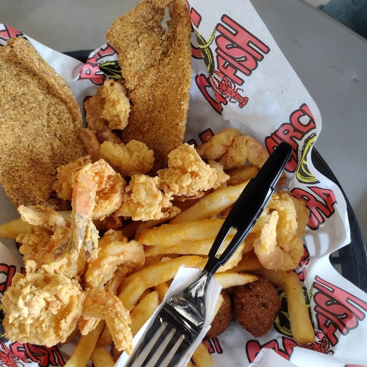 Fried Shrimp and Catfish Plate