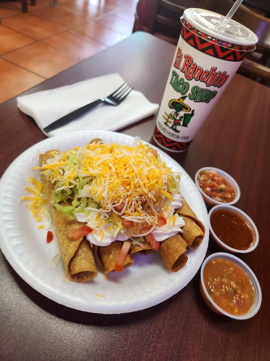 Flauta Beef Taco & Bean & Cheese Burrito Plate