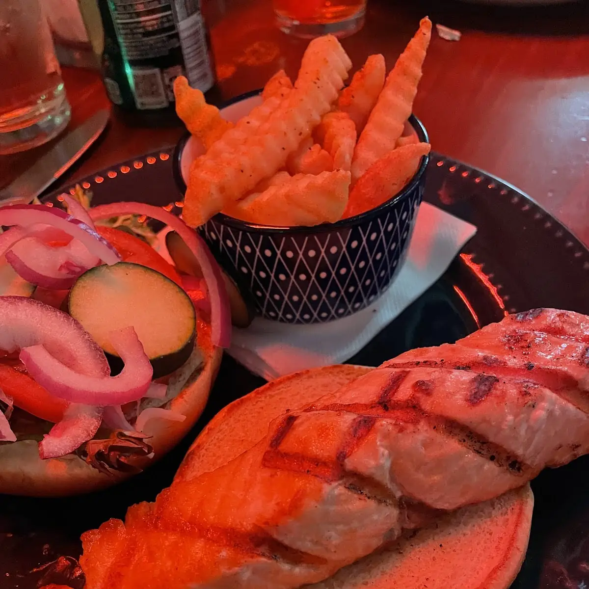 Salmon with Side Salad