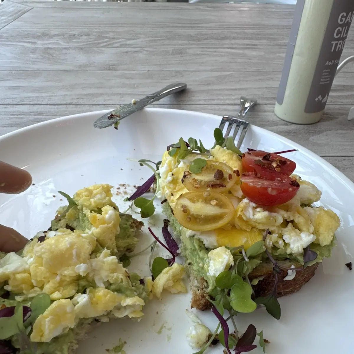 Avocado Toast with Scrambled Eggs