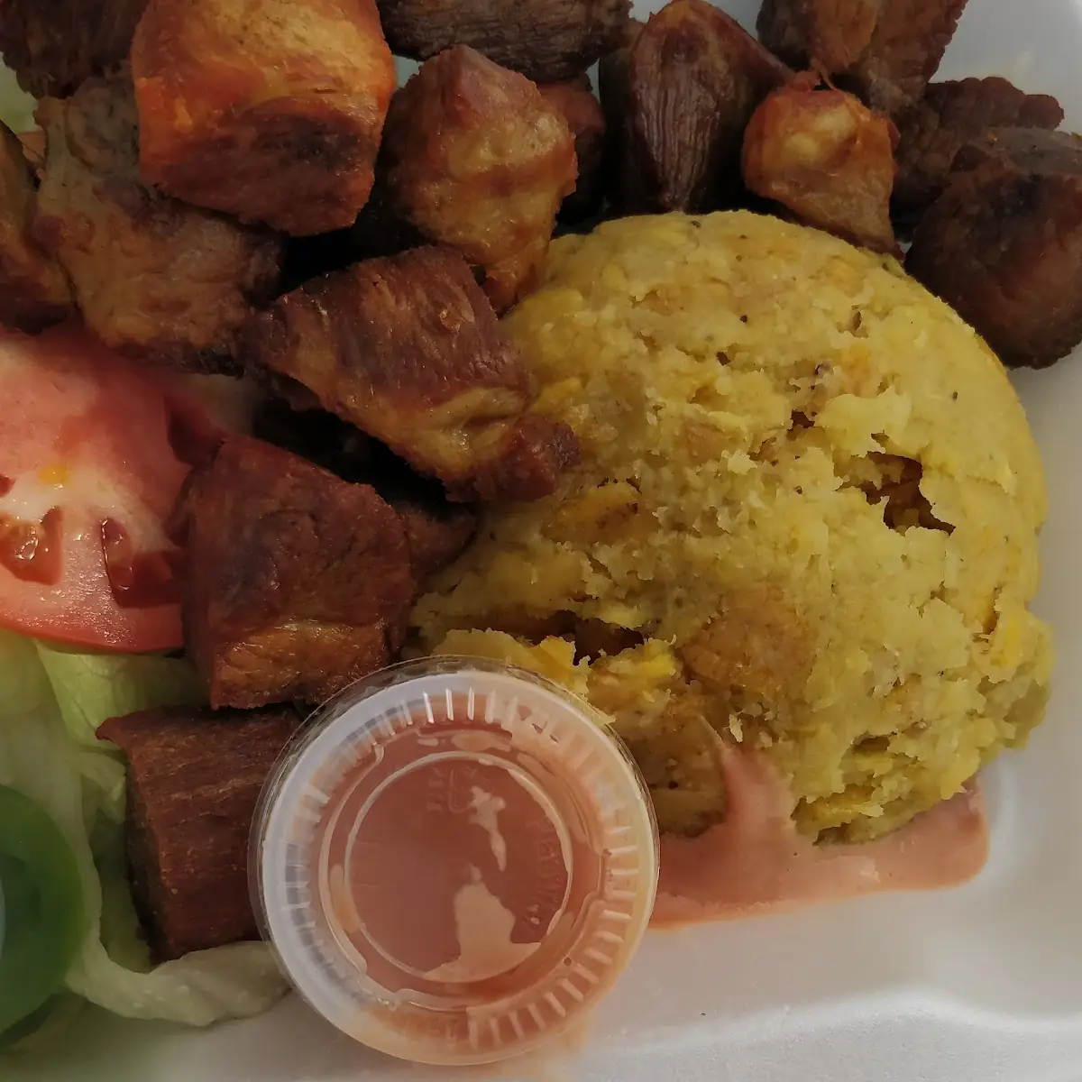 Mofongo Con Carne Frita