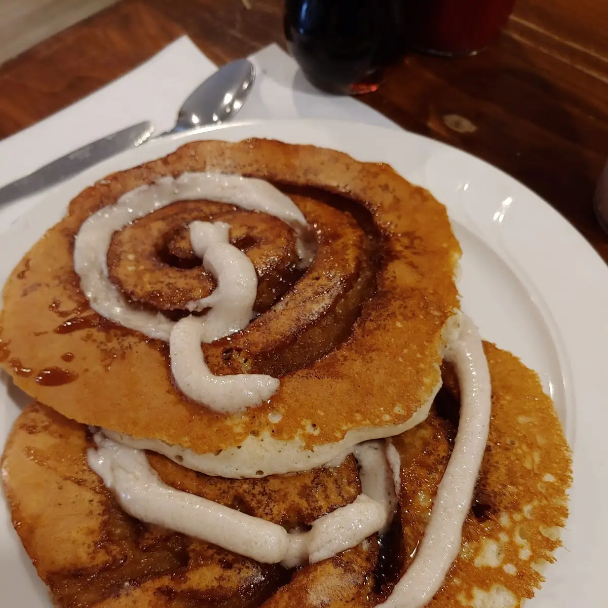 Cinnamon Roll Hotcakes