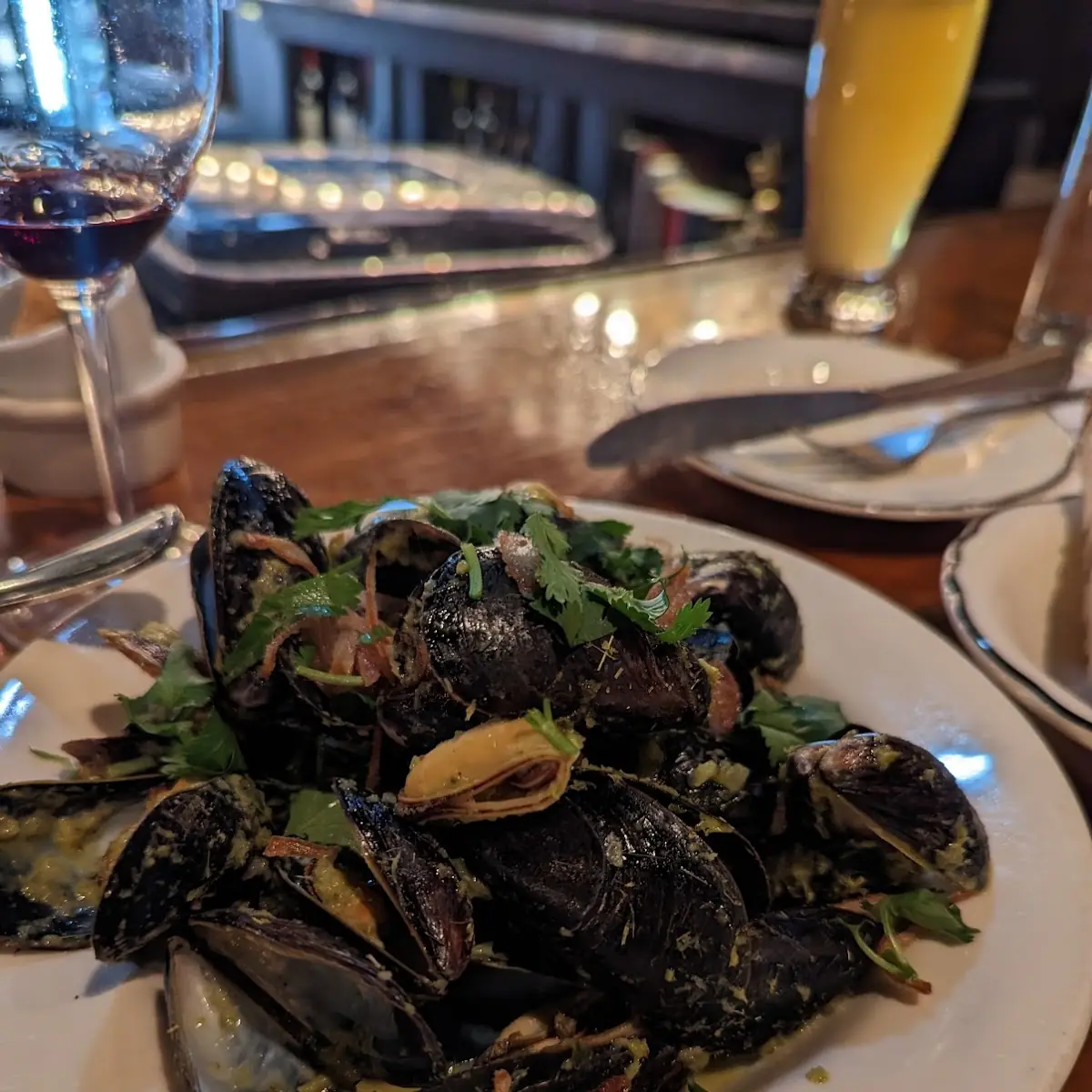 Steamed Mussels