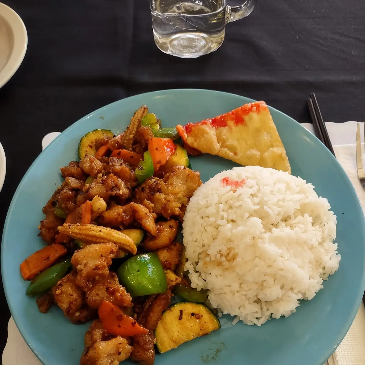 Kung Pow Chicken and Rice