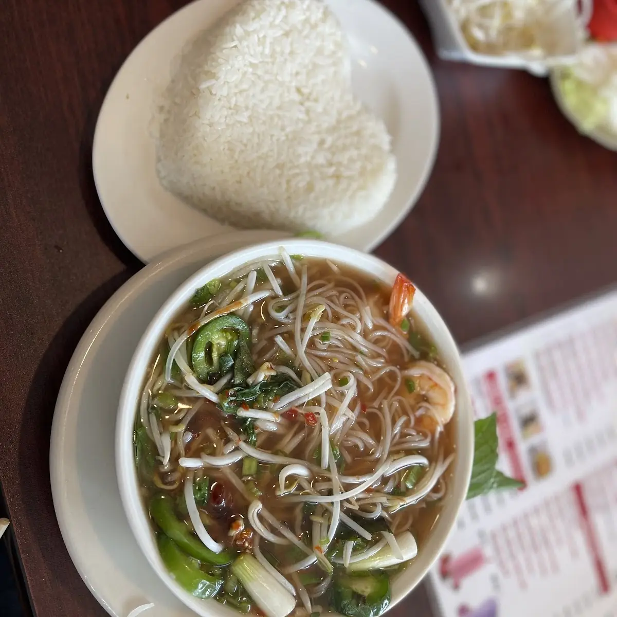 White Rice and Shrimp Pho