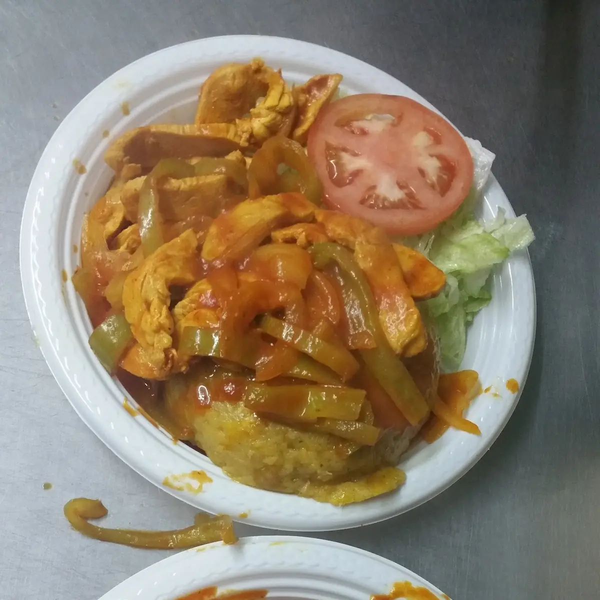 Mofongo Con Pollo En Salsa