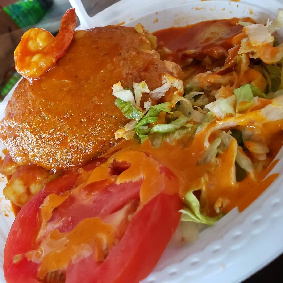 Mofongo Relleno D Camarones En Salsa Criolla