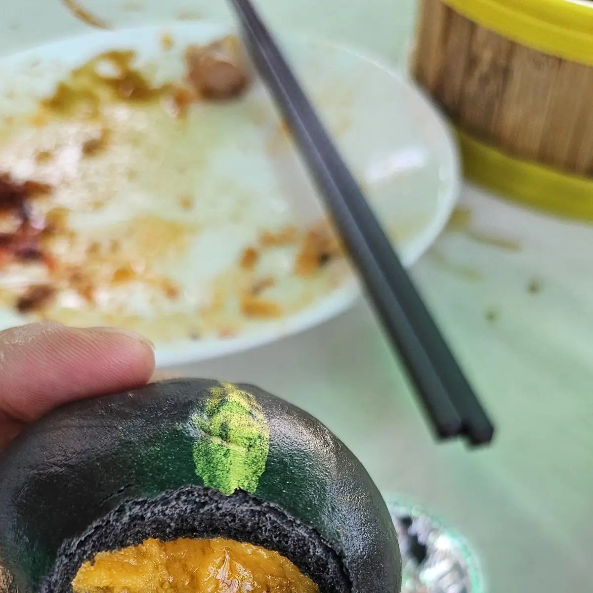 Black Gold Salty Egg Yolk Bun