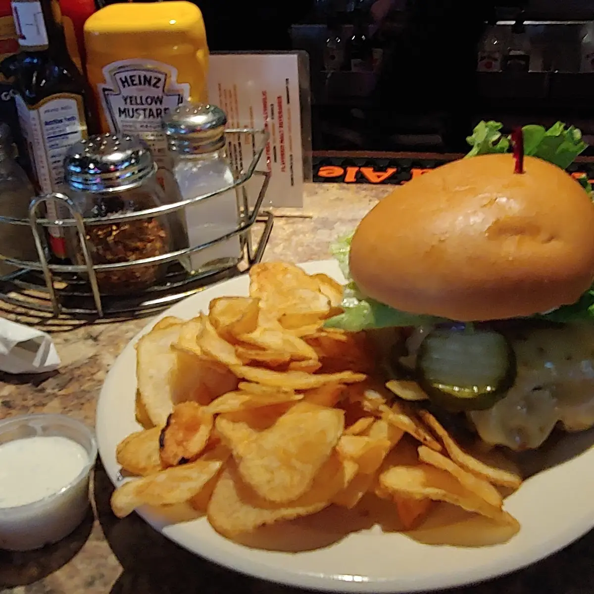 Home Made Chips with Ranch Dressing