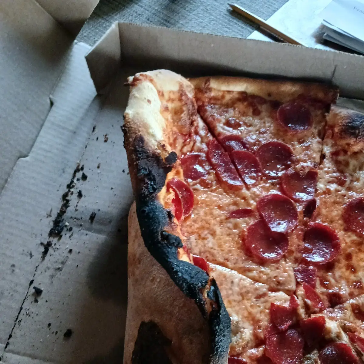 Burnt Crust Pepperoni Pizza