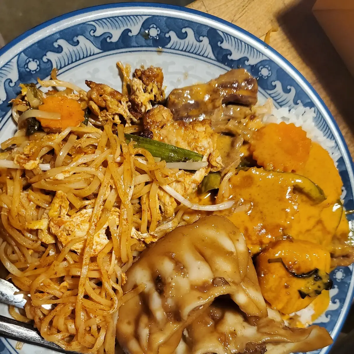 Pumpkin Curry Beef Pad Thai Noodles Dumplings