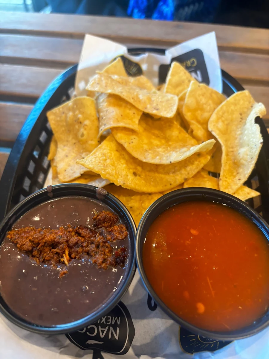 Chips and Black Beans with Chorizo