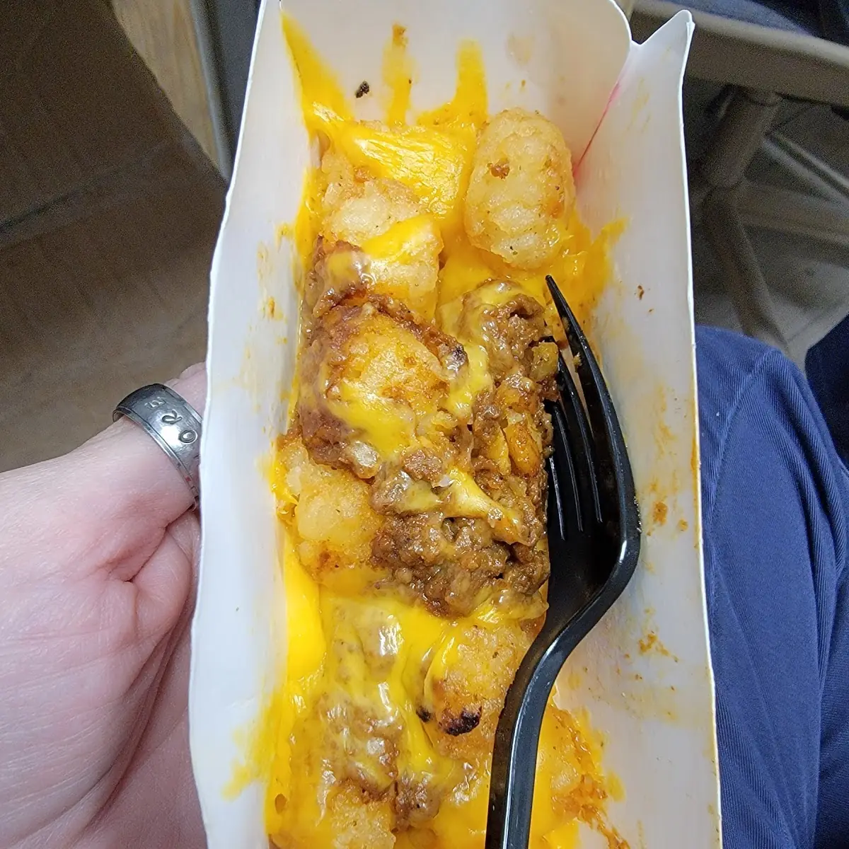 Tator Tots with Chili and Cheese